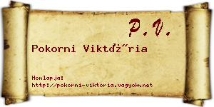 Pokorni Viktória névjegykártya