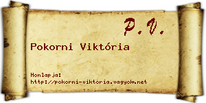 Pokorni Viktória névjegykártya